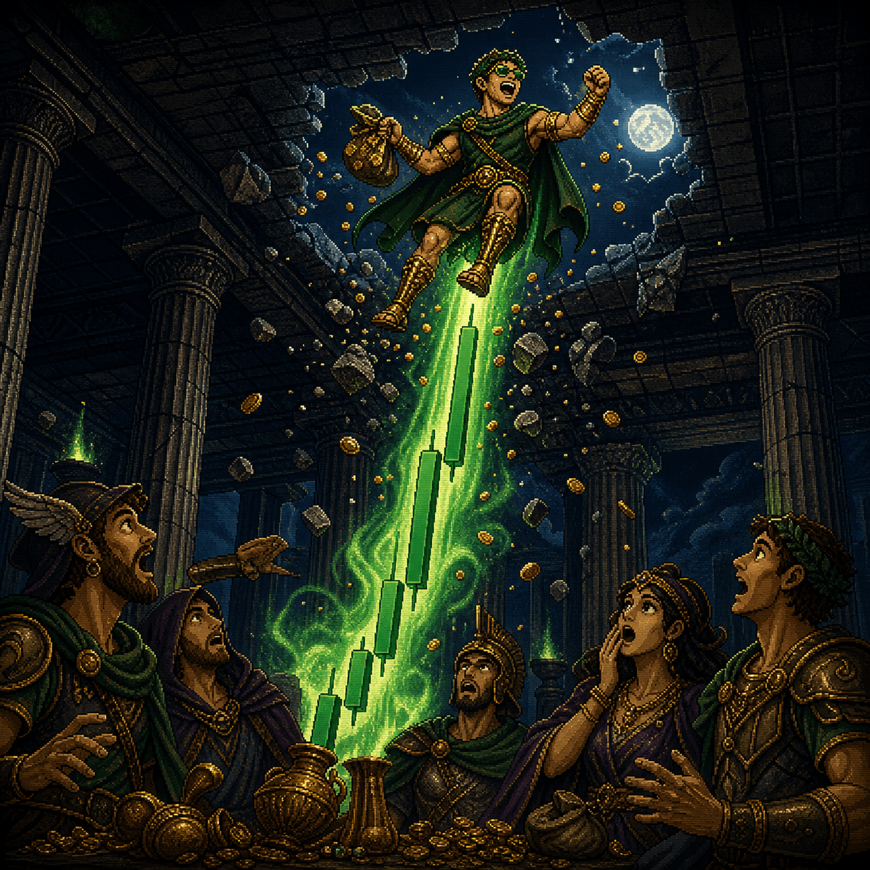 Green Candle Ascension ROLYMPUS meme